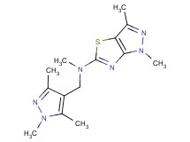 N,1,3-trimethyl-N-[(1,3,5-trimethyl-1H-pyrazol-4-yl)methyl]-1H-pyrazolo[3,4-d][1,3]thiazol-5-amine