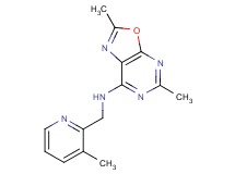 2,5-dimethyl-N-[(3-methylpyridin-2-yl)methyl][1,3]oxazolo[5,4-d]pyrimidin-7-amine