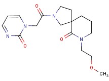 7-(2-methoxyethyl)-2-[(2-oxo-1(2H)-pyrimidinyl)acetyl]-2,7-diazaspiro[4.5]decan-6-one