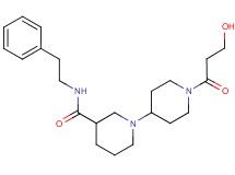 1'-(3-hydroxypropanoyl)-N-(2-phenylethyl)-1,4'-bipiperidine-3-carboxamide