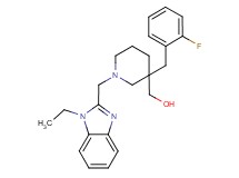 [1-[(1-ethyl-1H-benzimidazol-2-yl)methyl]-3-(2-fluorobenzyl)-3-piperidinyl]methanol