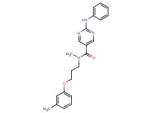 2-anilino-N-methyl-N-[3-(3-methylphenoxy)propyl]-5-pyrimidinecarboxamide