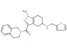 3-(3,4-dihydro-2(1H)-isoquinolinylcarbonyl)-1-methyl-N-(2-thienylmethyl)-4,5,6,7-tetrahydro-1H-indazol-5-amine