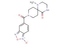 1-methyl-9-[(1-oxido-2,1,3-benzoxadiazol-5-yl)carbonyl]-1,4,9-triazaspiro[5.5]undecan-5-one