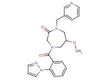6-methoxy-4-[2-(1H-pyrazol-1-yl)benzoyl]-1-(3-pyridinylmethyl)-1,4-diazepan-2-one