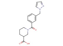 1-[3-(1H-pyrazol-1-ylmethyl)benzoyl]-3-piperidinecarboxylic acid