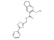 2-methoxy-N-{[3-(2-pyrimidinyl)-1,2,4-oxadiazol-5-yl]methyl}-6,7-dihydro-5H-cyclopenta[b]pyridine-3-carboxamide