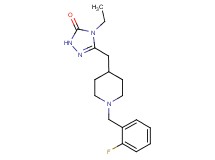 4-ethyl-5-{[1-(2-fluorobenzyl)-4-piperidinyl]methyl}-2,4-dihydro-3H-1,2,4-triazol-3-one