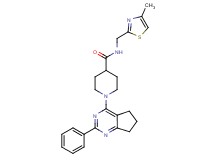 N-[(4-methyl-1,3-thiazol-2-yl)methyl]-1-(2-phenyl-6,7-dihydro-5H-cyclopenta[d]pyrimidin-4-yl)-4-piperidinecarboxamide