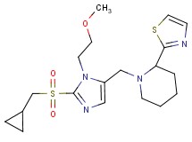 1-{[2-[(cyclopropylmethyl)sulfonyl]-1-(2-methoxyethyl)-1H-imidazol-5-yl]methyl}-2-(1,3-thiazol-2-yl)piperidine