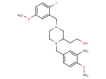 2-[4-(2-fluoro-5-methoxybenzyl)-1-(4-methoxy-3-methylbenzyl)-2-piperazinyl]ethanol