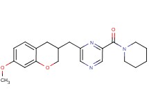 2-[(7-methoxy-3,4-dihydro-2H-chromen-3-yl)methyl]-6-(piperidin-1-ylcarbonyl)pyrazine