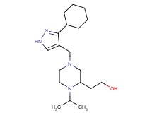 2-{4-[(3-cyclohexyl-1H-pyrazol-4-yl)methyl]-1-isopropyl-2-piperazinyl}ethanol