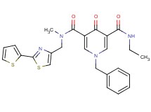 1-benzyl-N'-ethyl-N-methyl-4-oxo-N-{[2-(2-thienyl)-1,3-thiazol-4-yl]methyl}-1,4-dihydro-3,5-pyridinedicarboxamide