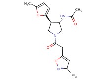 N-{(3S*,4R*)-4-(5-methyl-2-furyl)-1-[(3-methylisoxazol-5-yl)acetyl]pyrrolidin-3-yl}acetamide