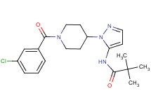 N-{1-[1-(3-chlorobenzoyl)-4-piperidinyl]-1H-pyrazol-5-yl}-2,2-dimethylpropanamide