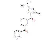 {1-[(3-isopropyl-1-methyl-1H-pyrazol-5-yl)carbonyl]-3-piperidinyl}(3-pyridinyl)methanone