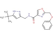 N-[(5-tert-butyl-1H-pyrazol-3-yl)methyl]-2-(phenoxymethyl)-1,3-oxazole-4-carboxamide