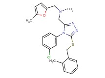({4-(3-chlorophenyl)-5-[(2-methylbenzyl)thio]-4H-1,2,4-triazol-3-yl}methyl)methyl[(5-methyl-2-furyl)methyl]amine