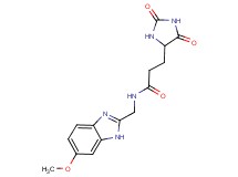 3-(2,5-dioxo-4-imidazolidinyl)-N-[(6-methoxy-1H-benzimidazol-2-yl)methyl]propanamide