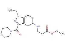 ethyl N-[1-ethyl-3-(1-piperidinylcarbonyl)-4,5,6,7-tetrahydro-1H-indazol-5-yl]-beta-alaninate
