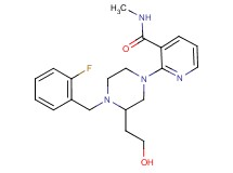2-[4-(2-fluorobenzyl)-3-(2-hydroxyethyl)-1-piperazinyl]-N-methylnicotinamide