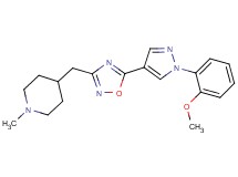 4-({5-[1-(2-methoxyphenyl)-1H-pyrazol-4-yl]-1,2,4-oxadiazol-3-yl}methyl)-1-methylpiperidine
