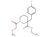 ethyl 3-(4-fluorobenzyl)-1-(methoxyacetyl)-3-piperidinecarboxylate