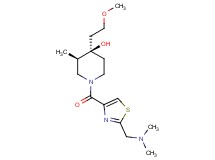 (3R*,4R*)-1-({2-[(dimethylamino)methyl]-1,3-thiazol-4-yl}carbonyl)-4-(2-methoxyethyl)-3-methyl-4-piperidinol