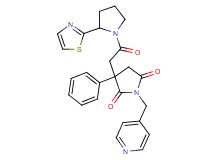 3-{2-oxo-2-[2-(1,3-thiazol-2-yl)-1-pyrrolidinyl]ethyl}-3-phenyl-1-(4-pyridinylmethyl)-2,5-pyrrolidinedione