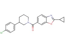 6-{[3-(4-chlorophenyl)-1-piperidinyl]carbonyl}-2-cyclopropyl-1,3-benzoxazole