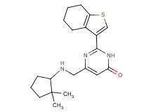 6-{[(2,2-dimethylcyclopentyl)amino]methyl}-2-(4,5,6,7-tetrahydro-1-benzothien-3-yl)-4(3H)-pyrimidinone trifluoroacetate