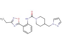 N-[2-(3-ethyl-1,2,4-oxadiazol-5-yl)phenyl]-4-(1H-pyrazol-1-ylmethyl)piperidine-1-carboxamide