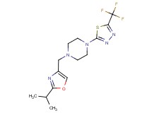 1-[(2-isopropyl-1,3-oxazol-4-yl)methyl]-4-[5-(trifluoromethyl)-1,3,4-thiadiazol-2-yl]piperazine