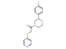 2-(4-fluorophenyl)-4-[(pyridin-4-ylthio)acetyl]morpholine