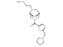 (1R*,5R*)-6-(2-methoxyethyl)-3-{[2-(pyrrolidin-1-ylmethyl)-1,3-thiazol-5-yl]carbonyl}-3,6-diazabicyclo[3.2.2]nonane