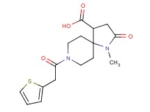 1-methyl-2-oxo-8-(2-thienylacetyl)-1,8-diazaspiro[4.5]decane-4-carboxylic acid