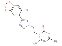 1-{2-[4-(6-chloro-1,3-benzodioxol-5-yl)-1H-1,2,3-triazol-1-yl]ethyl}-4,6-dimethylpyrimidin-2(1H)-one