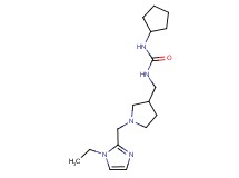 N-cyclopentyl-N'-({1-[(1-ethyl-1H-imidazol-2-yl)methyl]pyrrolidin-3-yl}methyl)urea