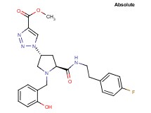 methyl 1-[(3R,5S)-5-({[2-(4-fluorophenyl)ethyl]amino}carbonyl)-1-(2-hydroxybenzyl)-3-pyrrolidinyl]-1H-1,2,3-triazole-4-carboxylate
