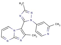 2-methyl-3-[3-methyl-1-(2-methylpyridin-4-yl)-1H-1,2,4-triazol-5-yl]imidazo[1,2-a]pyrimidine
