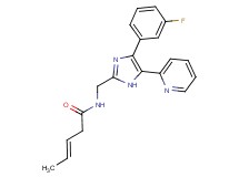 (3E)-N-{[4-(3-fluorophenyl)-5-pyridin-2-yl-1H-imidazol-2-yl]methyl}pent-3-enamide