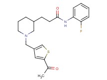 3-{1-[(5-acetyl-3-thienyl)methyl]-3-piperidinyl}-N-(2-fluorophenyl)propanamide