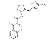 N-{(3R*,4S*)-4-[(3-methylisoxazol-5-yl)methyl]tetrahydrofuran-3-yl}-4-oxo-4H-chromene-3-carboxamide