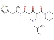 1-isobutyl-N-[1-methyl-2-(3-thienyl)ethyl]-4-oxo-5-(1-piperidinylcarbonyl)-1,4-dihydro-3-pyridinecarboxamide