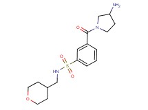3-[(3-aminopyrrolidin-1-yl)carbonyl]-N-(tetrahydro-2H-pyran-4-ylmethyl)benzenesulfonamide