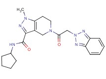 5-(2H-1,2,3-benzotriazol-2-ylacetyl)-N-cyclopentyl-1-methyl-4,5,6,7-tetrahydro-1H-pyrazolo[4,3-c]pyridine-3-carboxamide