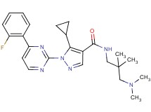 5-cyclopropyl-N-[3-(dimethylamino)-2,2-dimethylpropyl]-1-[4-(2-fluorophenyl)-2-pyrimidinyl]-1H-pyrazole-4-carboxamide