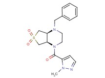 (4aR*,7aS*)-1-benzyl-4-[(1-methyl-1H-pyrazol-5-yl)carbonyl]octahydrothieno[3,4-b]pyrazine 6,6-dioxide