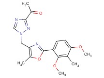 1-(1-{[2-(2,4-dimethoxy-3-methylphenyl)-5-methyl-1,3-oxazol-4-yl]methyl}-1H-1,2,4-triazol-3-yl)ethanone
